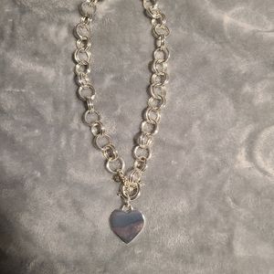 Toggle heart necklace